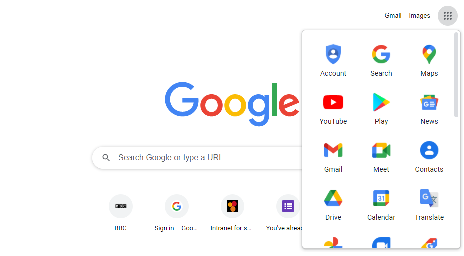 Reorganize my Google Waffle or App Launcher Icon